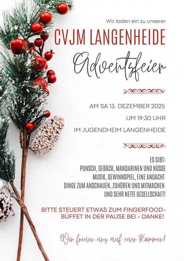 Flyer für Adventsfeier